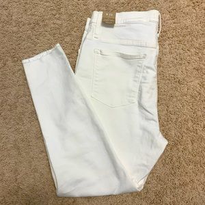 NWT Madewell 9” High-Rise Skinny Crop White Distressed Jeans | 33